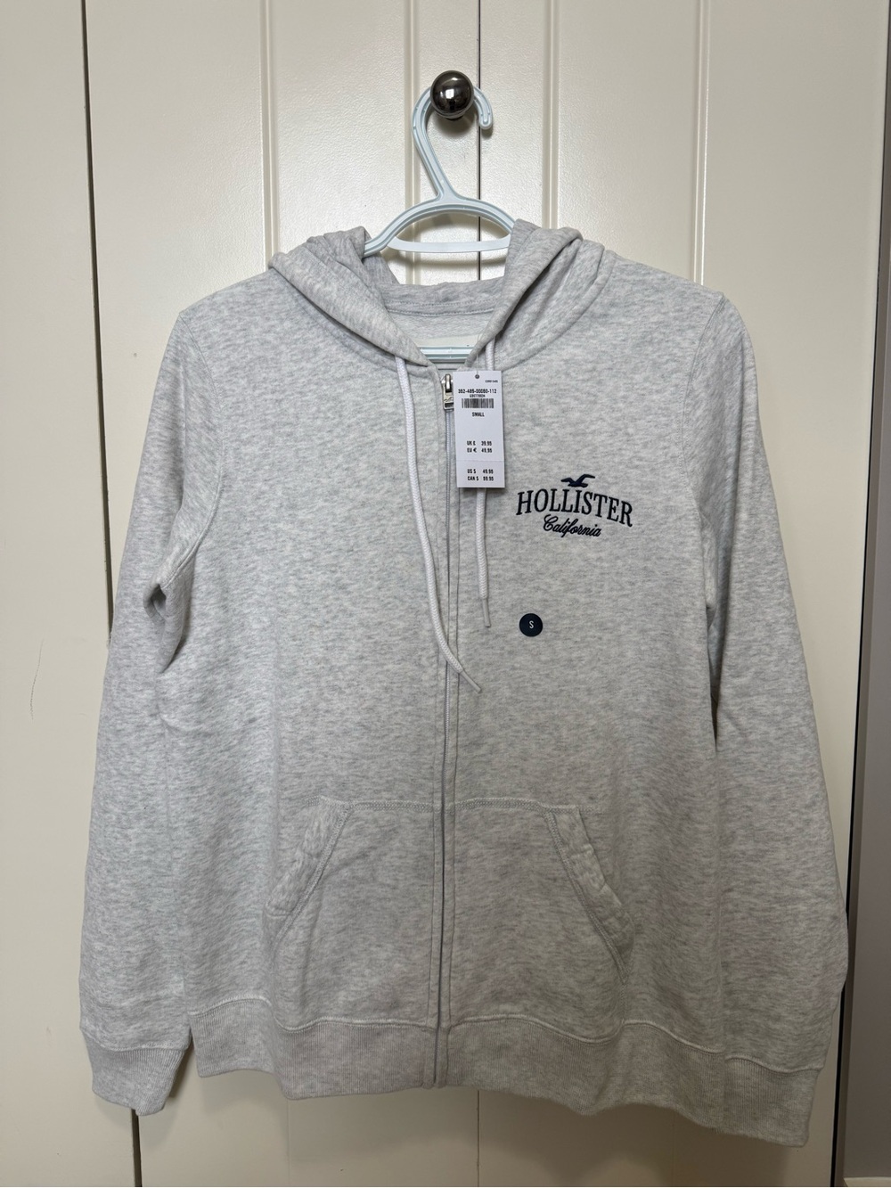 Hollister Feel Good Zip-Up Logo Graphic Hoodie New With Tags